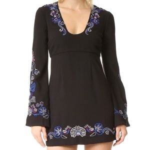 Free People holiday folk mini dress size 8